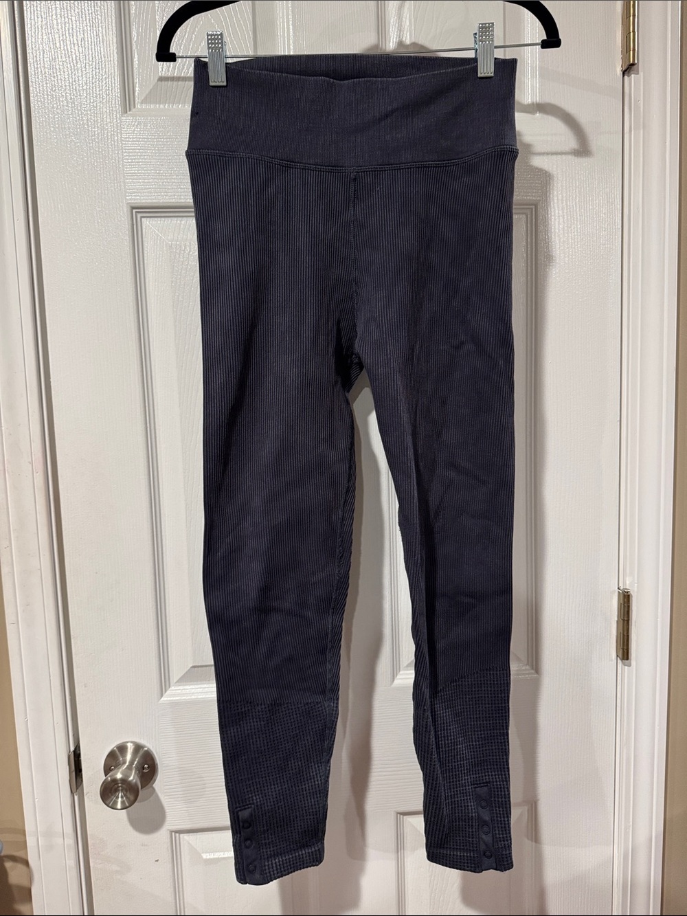 Aerie Ribbed High-Waist Leggings in Dark Navy